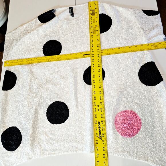 Berek Oversized White & Black Dot Tunic Top Blouse Women's Plus size 2 2x 3709 - Picture 7 of 9